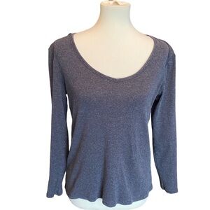 Ann Taylor Gray Cotton Long Sleeve